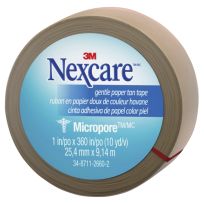 Nexcare Micropore Gentle Paper Tape Tan 25mm x 9m