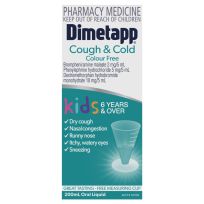 Dimetapp Kids Cough & Cold Colour Free 6 Years+ 200mL