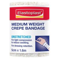 Elastoplast Medium Weight Crepe Bandage White 5cm X 1.6m