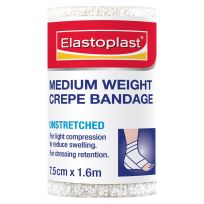 Elastoplast Medium Weight Crepe Bandage White 7.5cm X 1.6m