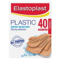Elastoplast Plastic Water Resistant Plasters Assorted Sizes 40 Pack