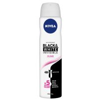 Nivea Women Antiperspirant Deodorant Invisible Black & White Clear 250ml Aerosol