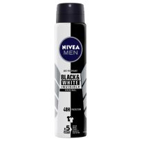 Nivea Men Antiperspirant Deodorant Invisible Black & White 250ml Aerosol
