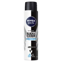 Nivea Men Antiperspirant Deodorant Invisible Black and White Fresh 250ml Aerosol