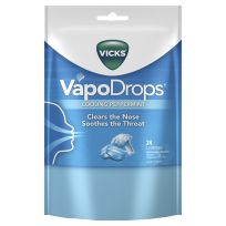 Vicks VapoDrops Lozenges Cooling Peppermint 24 Pack
