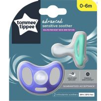 Tommee Tippee Sensitive Soother 0-6month 2 Pack
