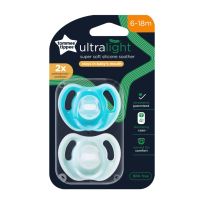 Tommee Tippee Ultra Light Silicone Soother 6-18month 2 Pack