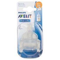 Avent Classic Teats Fast Flow 6 Month + 2 Pack
