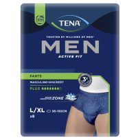 Tena for Men Active Pants Fit Large 8 Pack