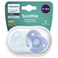 Avent Soothie 0-6 Months 2 Pack Blue
