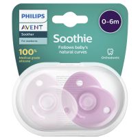 Avent Soothie 0-6 Months 2 Pack Pink