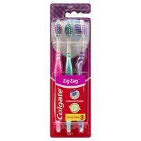 Colgate Zig Zag Adult Soft Toothbrush 3 Pack