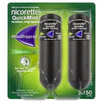 Nicorette QuickMist Mouth Spray Freshmint 2 X 150 Sprays