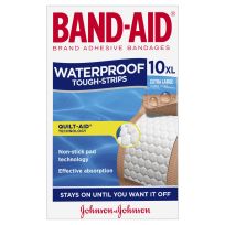 BAND-AID Tough Strips Waterproof Extra Large 10 Pack