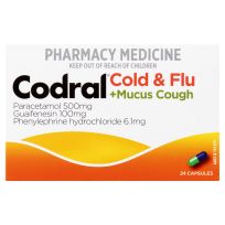 Codral PE Cold & Flu + Mucus/Chesty Cough 24 Capsules