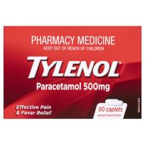 Tylenol Paracetamol 500mg 50 Pack