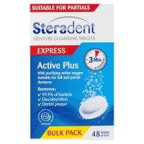 Steradent Active Plus Denture Cleansing Tablets Express 48 Pack