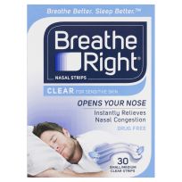 Breathe Right Nasal Strips Clear Small/Medium Strips 30 Pack