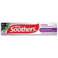 Soothers Blackcurrant Lozenges Stick 10 Pack