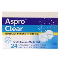Aspro Clear Regular Strength 300mg 24 Pack