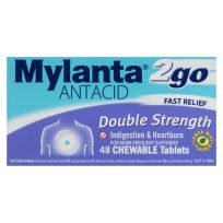 Mylanta 2Go Antacid Double Strength Chewable 48 Tablets