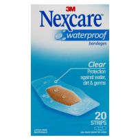 Nexcare Waterproof Bandages Strips Medium 20 Pack
