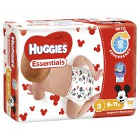 Huggies Essentials Nappies Unisex Size 3 52 Pack