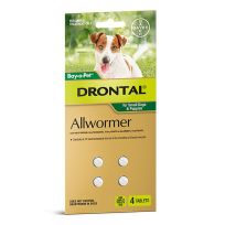 Drontal Allwormer For Small Dogs 4 Tablets