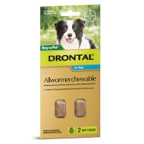 Drontal Allwormer Chewables for Medium Dogs 10kg 2 Tablets