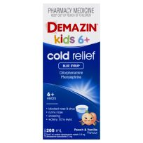 Demazin Cold Relief Blue Syrup 200mL
