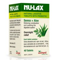 Nulax Natural Laxative with Prebiotic Senna & Aloe 40 Tablets