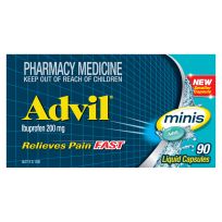 Advil Minis Liquid Ibuprofen 200m 90 Capsules