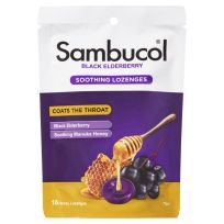 Sambucol Black Elderberry Throat Relief Lozenge 16 Pack