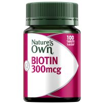 Nature's Own Biotin 300mcg 100 Tablets