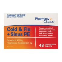 Pharmacy Choice Cold & Flu + Sinus PE 48 Tablets