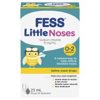 Fess Little Noses Saline Drops 25ml + Aspirator