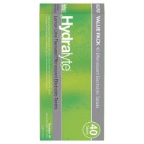 Hydralyte Effervescent Electrolyte Tablets Lemon Lime 40 Tablets
