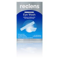 Reclens Eye Wash 15ml Ampoules with Eye Baths 10 Pack