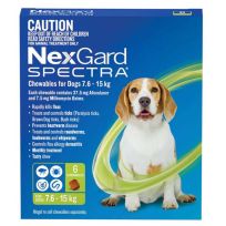 Nexgard Spectra 7.6-15kg 6 Pack (Green)