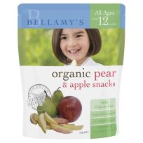 Bellamy's Organic Pear & Apple Snacks 20g
