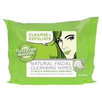 Essenzza Fuss Free Facial Wipes Cleanse & Exfoliate 25 Pack