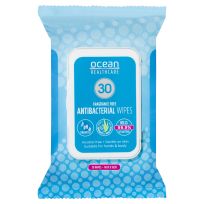 Ocean Healthcare Antibacterial Wipes Fragrance Free 30 Pack