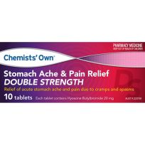 Chemists' Own Stomach Ache & Pain Relief Double Strength 10 Tablets