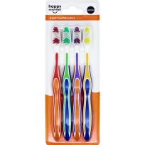Happy Essentials Medium Toothbrush 4 Pack