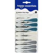 Happy Essentials Rubber Grip Pegs 16 Pack