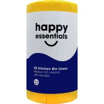 Happy Essentials Medium Bin Liners 25 Pack