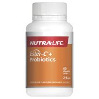 Nutra Life Ester C + Probiotics 60 Chewable Tablets