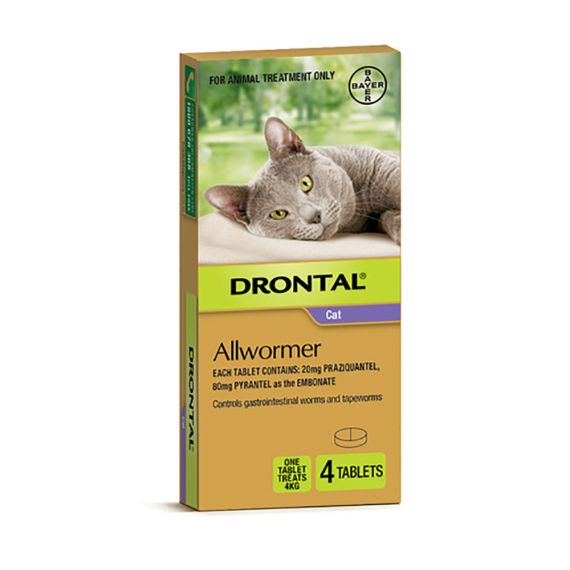 Good Price Drontal Allwormer For Cats and Kittens 4kg 4 Tablets