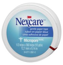 Nexcare Micropore Gentle Paper Tape White 12mm x 9m