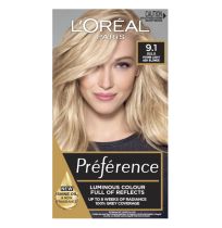 L'Oreal Paris Preference Hair Colour 9.1 Light Ash Blonde